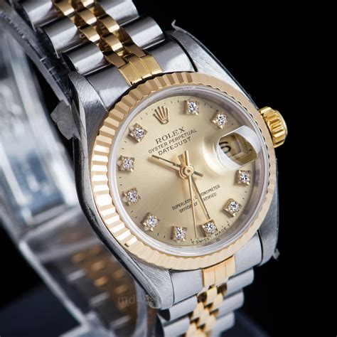 rolex oyster perpetual datejust damenuhr gold